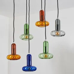 hofstein Salavisa Suspension Noir, 6 lumières