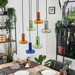 hofstein Salavisa Suspension Noir, 6 lumières