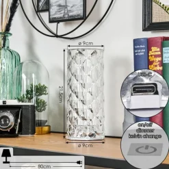 hofstein Salberget Lampe à poser LED Scintillant, Transparent, 1 lumière