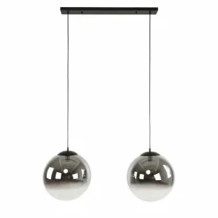 Suspension Verre Fumé-hofstein Saldonha Suspension Anthracite, 2 lumières