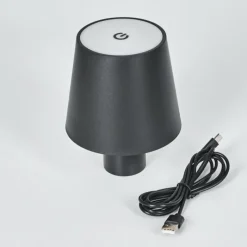 hofstein Salgadinho Lampe de table d'extérieur, Lampe à poser LED Noir, 1 lumière