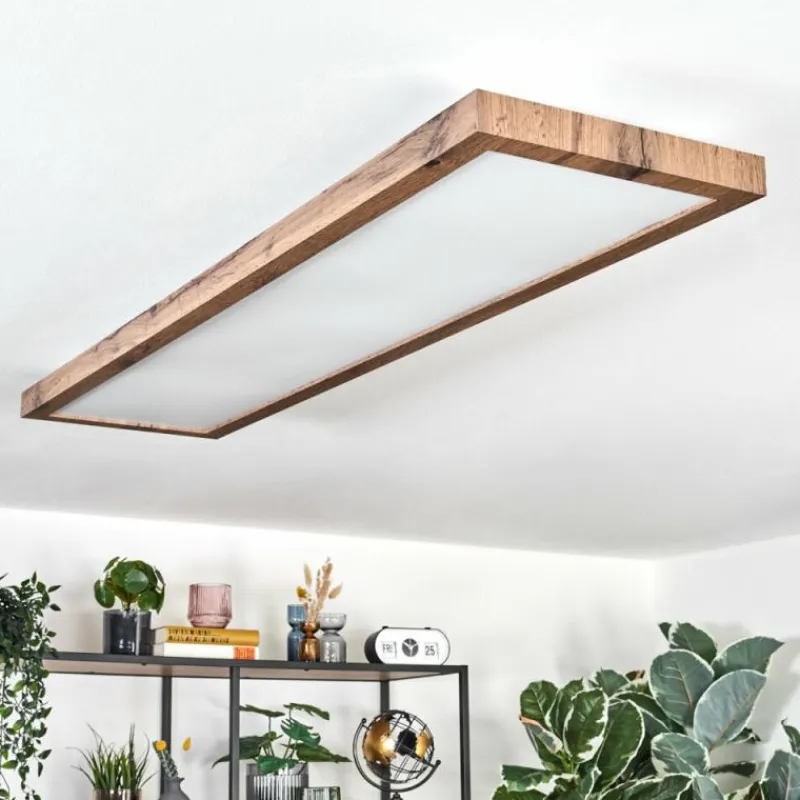 Luminaires Scandinaves-hofstein Salmi LED Couleur bois, Noir, 1 lumière, Télécommandes