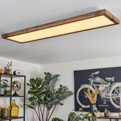 Luminaires Scandinaves-hofstein Salmi LED Couleur bois, Noir, 1 lumière, Télécommandes