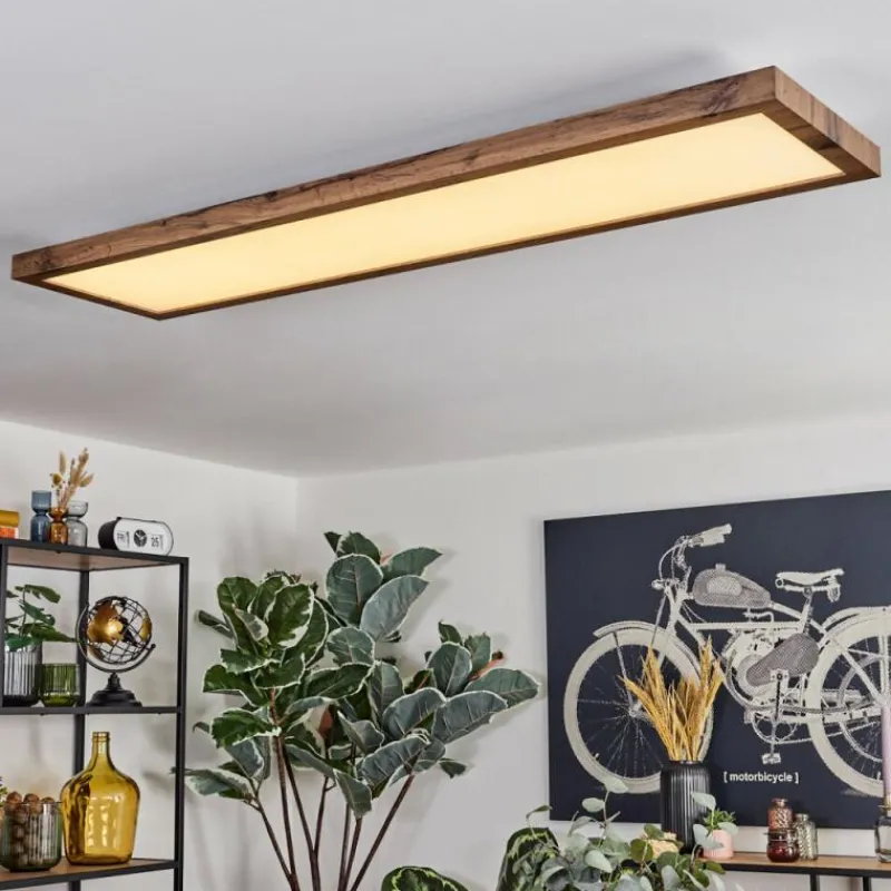 Luminaires Scandinaves-hofstein Salmi LED Couleur bois, Noir, 1 lumière, Télécommandes