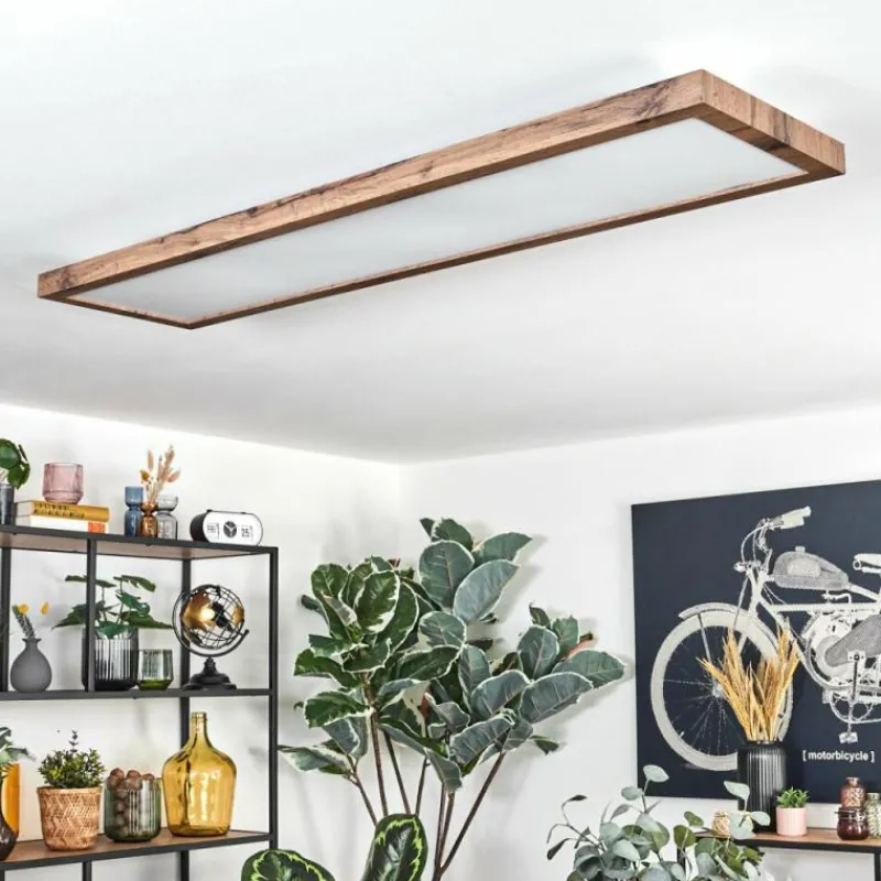 Luminaires Scandinaves-hofstein Salmi LED Couleur bois, Noir, 1 lumière, Télécommandes