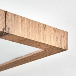 Luminaires Scandinaves-hofstein Salmi Plafonnier, Panel LED Couleur bois, Noir, 1 lumière