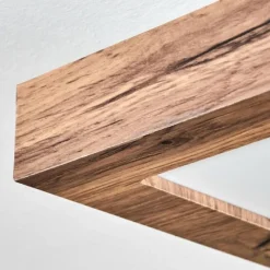 Luminaires Scandinaves-hofstein Salmi Plafonnier, Panel LED Couleur bois, Noir, 1 lumière, Télécommandes