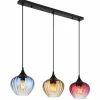 Luminaires Globo Lighting Sander Suspension Noir, 3 lumières