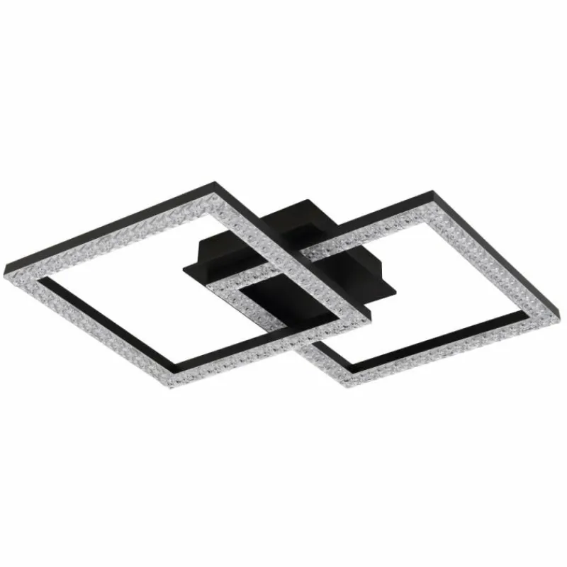 Luminaires Globo Lighting Sapena Plafonnier LED Noir, 1 lumière* Éclairage Led