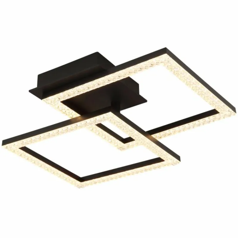 Luminaires Globo Lighting Sapena Plafonnier LED Noir, 1 lumière* Éclairage Led