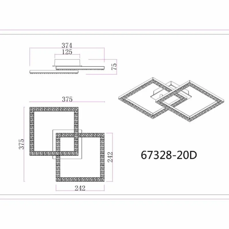 Luminaires Globo Lighting Sapena Plafonnier LED Noir, 1 lumière* Éclairage Led