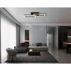 Luminaires Globo Lighting Sapena Plafonnier LED Noir, 1 lumière* Éclairage Led