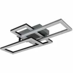 Luminaires Globo Lighting Sapena Plafonnier LED Gris, Noir, 1 lumière* Éclairage Led