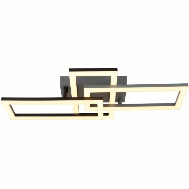 Luminaires Globo Lighting Sapena Plafonnier LED Gris, Noir, 1 lumière* Éclairage Led