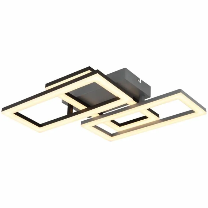 Luminaires Globo Lighting Sapena Plafonnier LED Gris, Noir, 1 lumière* Éclairage Led