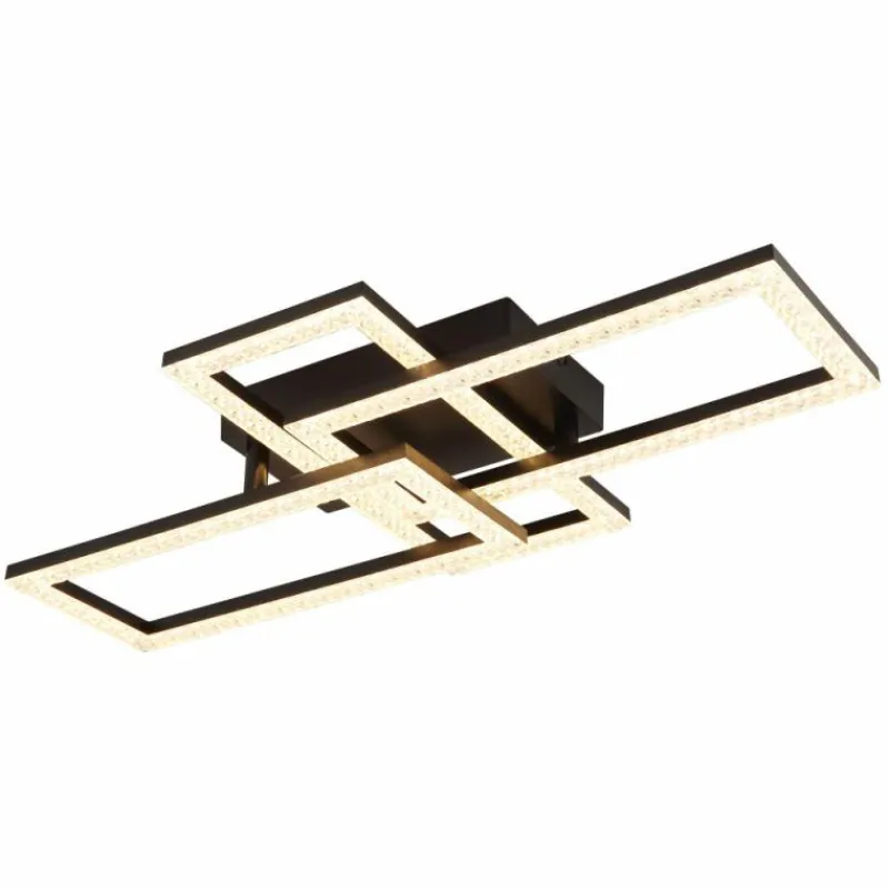 Luminaires Globo Lighting Sapena Plafonnier LED Noir, 1 lumière* Éclairage Led