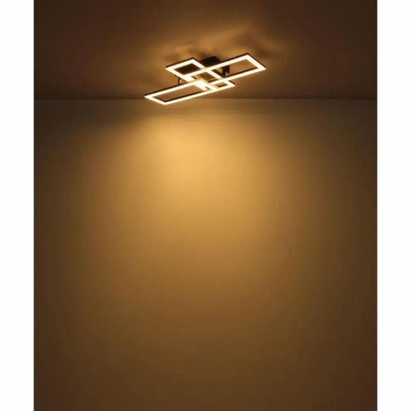 Luminaires Globo Lighting Sapena Plafonnier LED Noir, 1 lumière* Éclairage Led