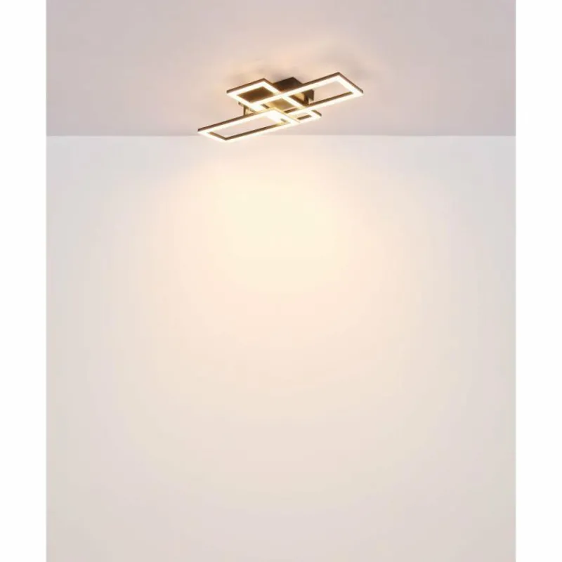 Luminaires Globo Lighting Sapena Plafonnier LED Noir, 1 lumière* Éclairage Led