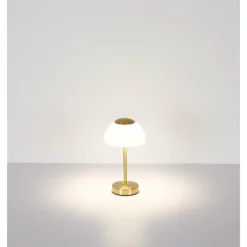 Luminaires Globo Lighting Sarima Lampe à poser LED Nickel mat, 1 lumière