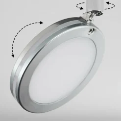 hofstein Sarnadinha Plafonnier LED Nickel mat, 4 lumières