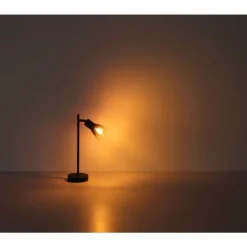 Suspension Verre Fumé-Luminaires Globo Lighting Satella Lampe à poser Noir, 1 lumière