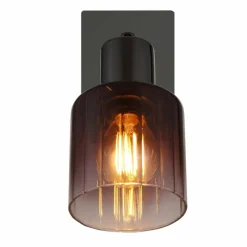 Luminaires Globo Lighting Satella Plafonnier, Spot de plafond, Applique murale, Spot mural Chrome, Noir, 1 lumière