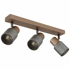 Suspension Verre Fumé-Luminaires Globo Lighting Satella Plafonnier, Spot de plafond, Applique murale, Spot mural Brun, Chrome, Noir, 3 lumières