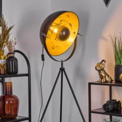 Lampes Dorées-hofstein Saturn Lampadaire Noir, 1 lumière