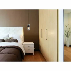 Suspension Verre Fumé-Luminaires Globo Lighting Scarfina Suspension Noir, 1 lumière