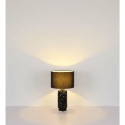 Lampes En Tissu-Luminaires Globo Lighting Sebastian Lampe à poser Noir, Transparent, 1 lumière