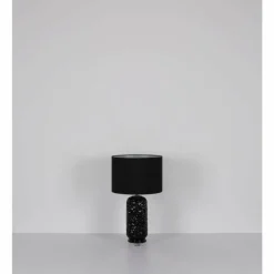 Lampes En Tissu-Luminaires Globo Lighting Sebastian Lampe à poser Noir, Transparent, 1 lumière