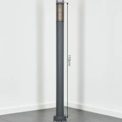 Suspension Verre Fumé-hofstein Sessa Eclairage de chemin Anthracite, 1 lumière