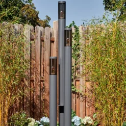 hofstein Sessa Eclairage de chemin Anthracite, 3 lumières