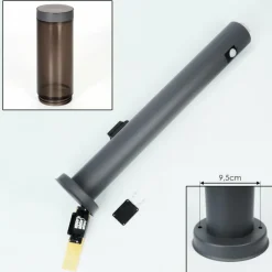 Suspension Verre Fumé-hofstein Sessa Lampe à prise électrique, Eclairage de chemin Anthracite, 1 lumière, Détecteur de mouvement