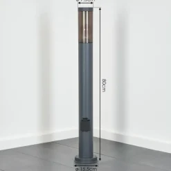 hofstein Sessa Lampe à prise électrique, Eclairage de chemin Anthracite, 1 lumière