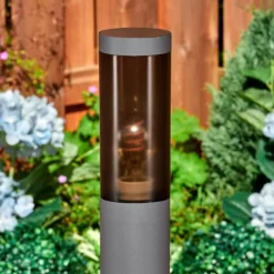 hofstein Sessa Lampe à prise électrique, Eclairage de chemin Anthracite, 1 lumière