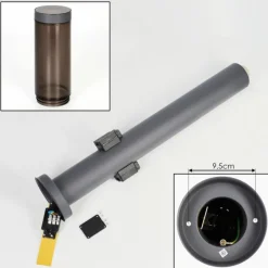 hofstein Sessa Lampe à prise électrique, Eclairage de chemin Anthracite, 1 lumière