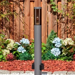 hofstein Sessa Lampe à prise électrique, Eclairage de chemin Anthracite, 1 lumière