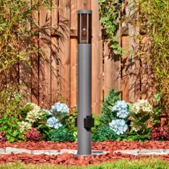 hofstein Sessa Lampe à prise électrique, Eclairage de chemin Anthracite, 1 lumière