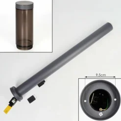 hofstein Sessa Lampe à prise électrique, Eclairage de chemin Anthracite, 1 lumière