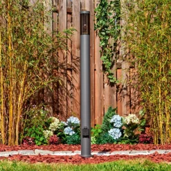 hofstein Sessa Lampe à prise électrique, Eclairage de chemin Anthracite, 1 lumière