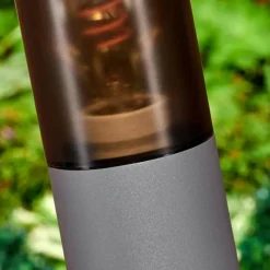 Suspension Verre Fumé-hofstein Sessa Lampe à prise électrique, Eclairage de chemin Anthracite, 1 lumière