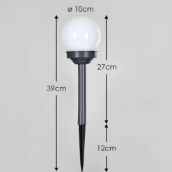 hofstein Set de 12 lampes de jardin Hakon LED Gris, 1 lumière