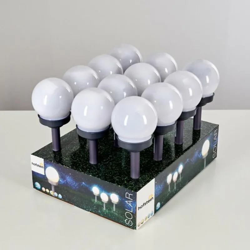 hofstein Set de 12 lampes de jardin Hakon LED Gris, 1 lumière