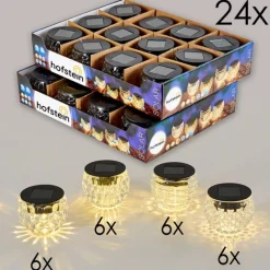 hofstein Set de 24 lampes solaires Benson LED Noir, 1 lumière