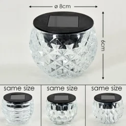 hofstein Set de 24 lampes solaires Benson LED Noir, 1 lumière