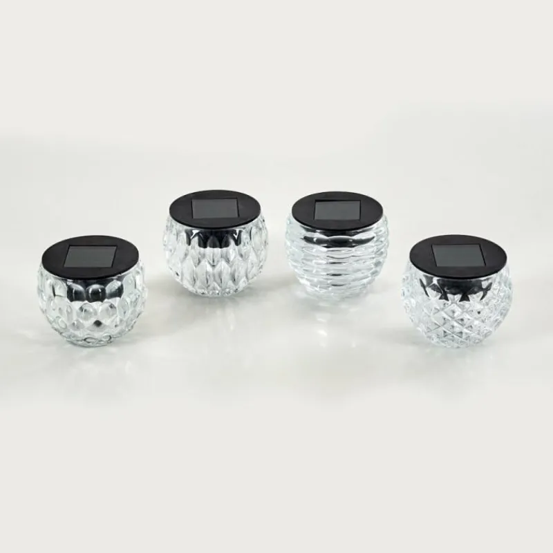 hofstein Set de 24 lampes solaires Benson LED Noir, 1 lumière