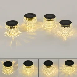 hofstein Set de 24 lampes solaires Benson LED Noir, 1 lumière