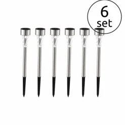 Luminaires Globo Lighting Set de 6 lampes solaires Globo SOLAR LED Acier inoxydable, 1 lumière