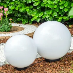 hofstein Set de boules lumineuses Miau Blanc, 2 lumières